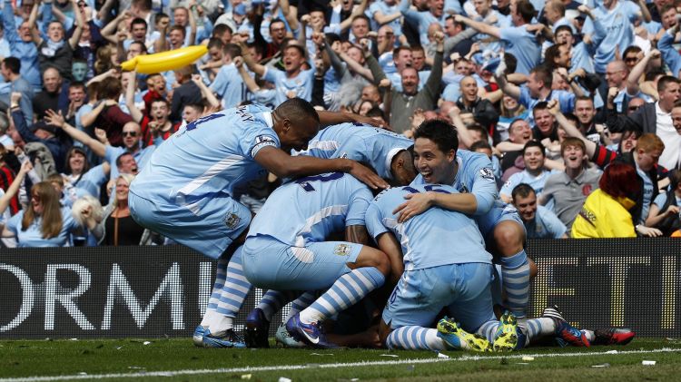 City celebration after the winning goal
