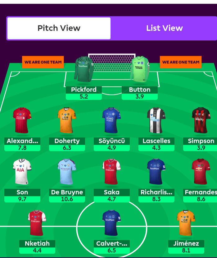 FPL GW31+ Best free hit team