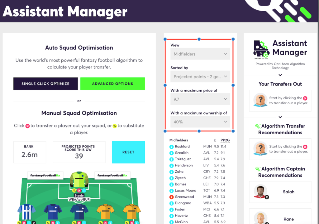 Fantasy Football Fix- Assistant Manager 