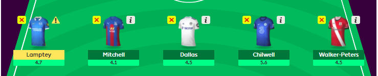 FPL GW5 Wildcard: Defenders