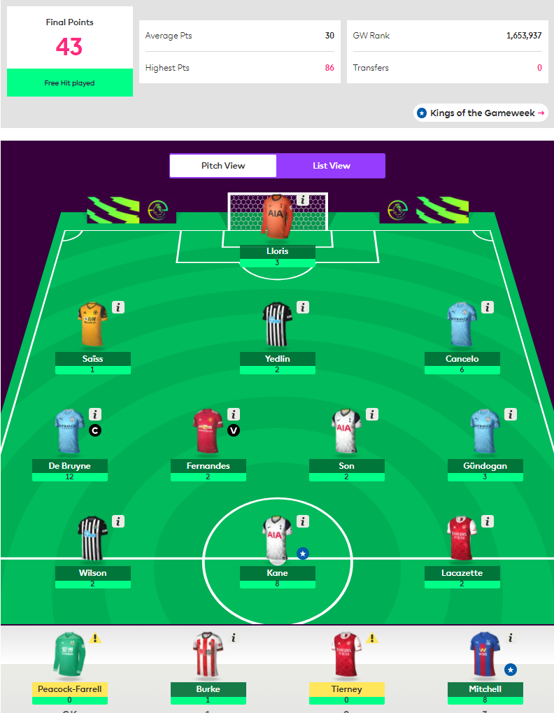FPL GW 18 Review