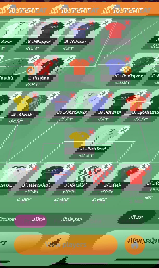 Euro Fantasy Matchday 2 Limitless Team