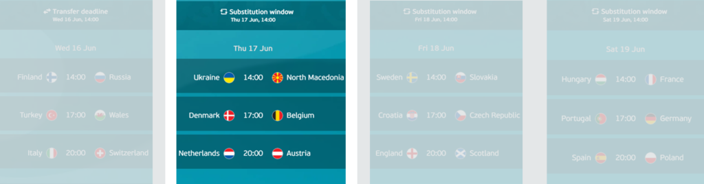 Euro Fantasy Matchday 2 Gameday two fixtures