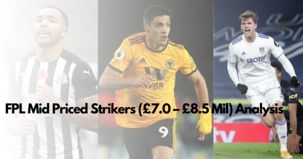 FPL Mid-Priced Strikers (£7.0 – £8.5 Mil) Analysis For 21/22 Season