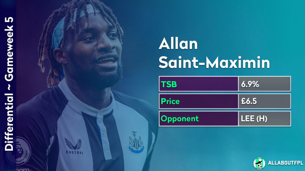 FPL GW5 Differentials ~ Allan Saint Maximin