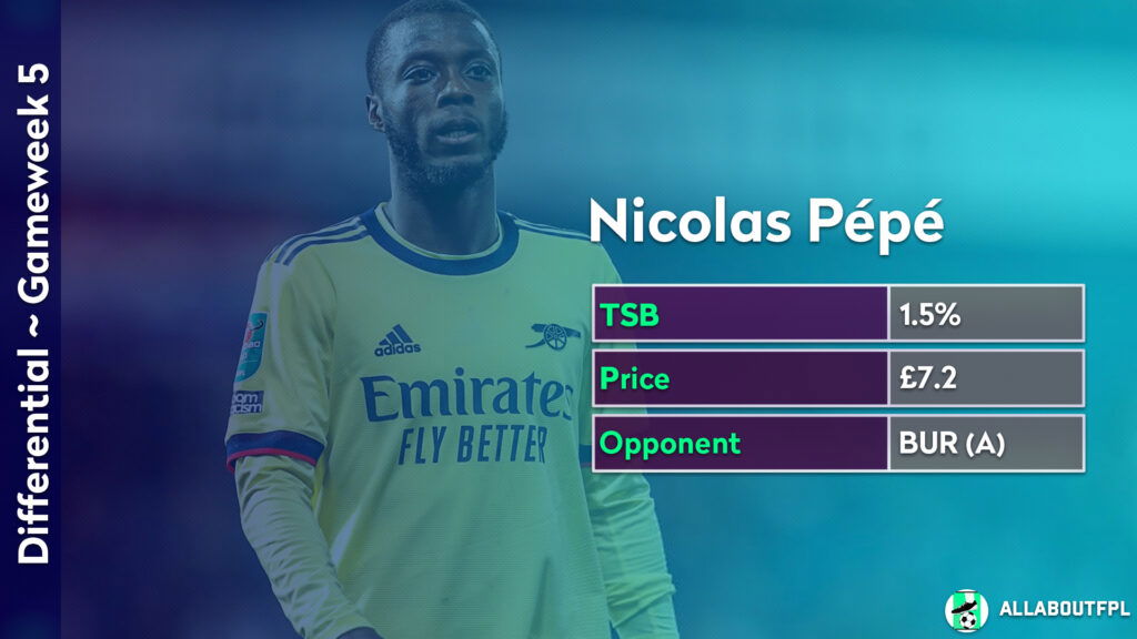 FPL GW5 Differentials ~ Nicolas Pepe