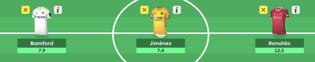  FPL GW5 Wildcard Forwards