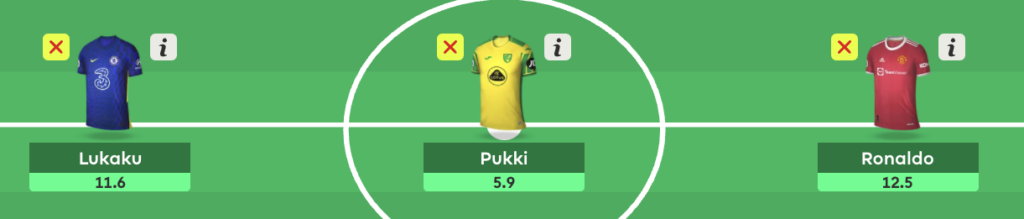  FPL GW5 Wildcard Forwards