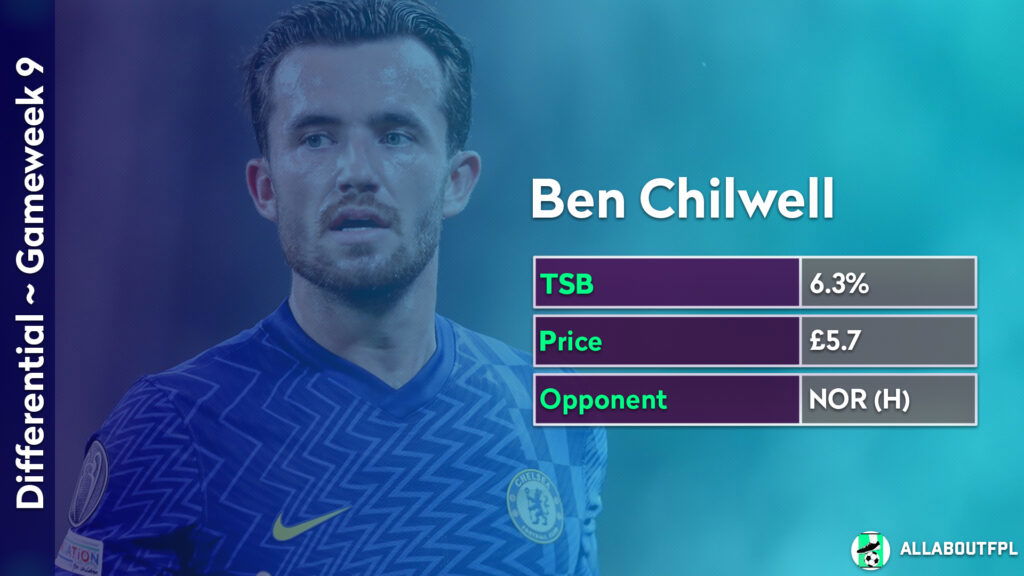 FPL GW9 Differentials ~ Ben Chilwell