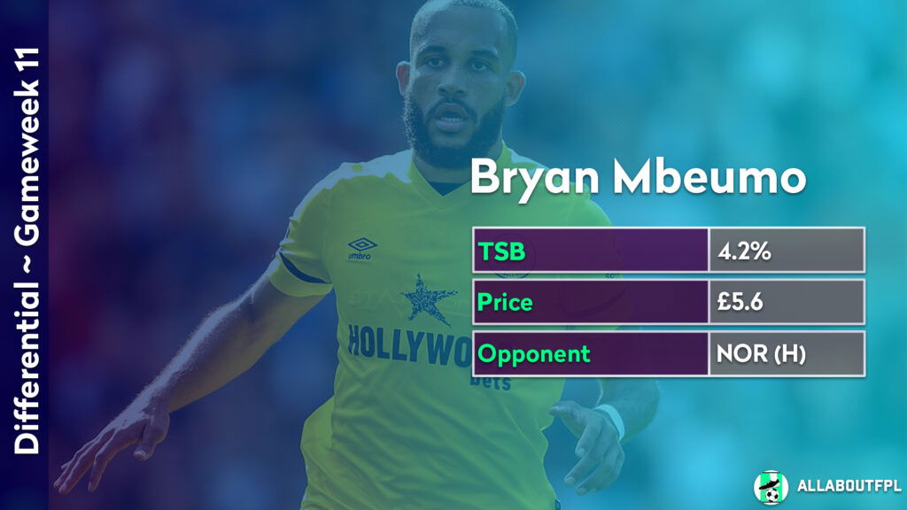 FPL GW11 Differential picks ~ Bryan Mbeumo vs Norwich