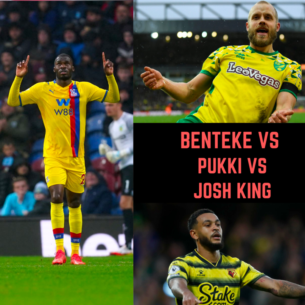Benteke (6.4m) Vs Pukki (5.8m) Vs King (5.6m) ~ FPL GW13 Player Comparisons 