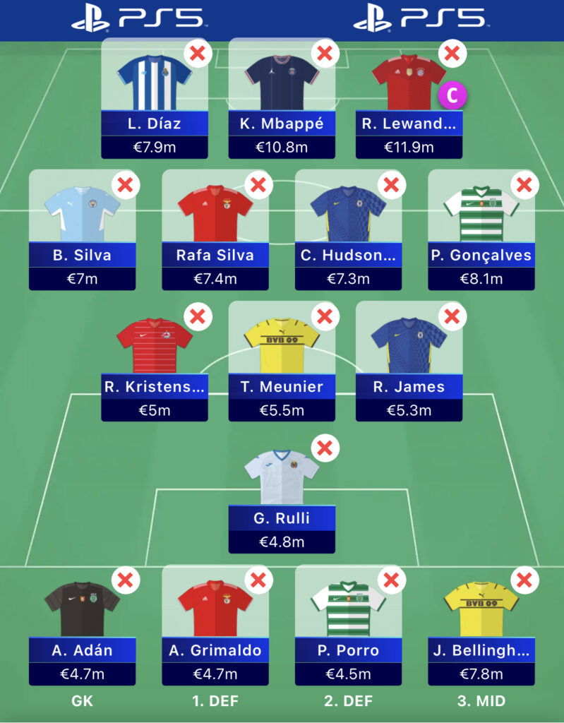 UCL Fantasy MD6  Wildcard Draft 