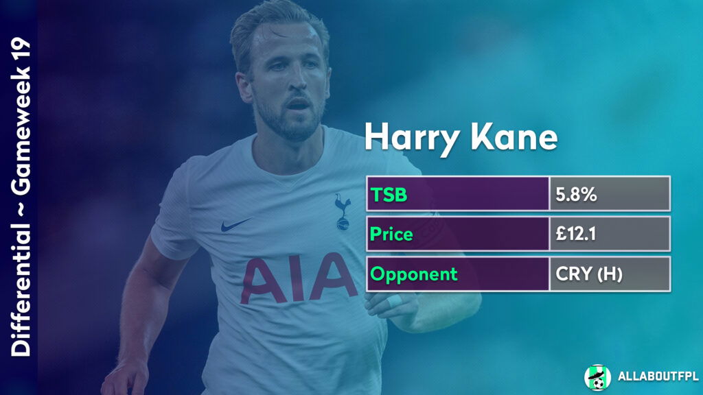 FPL GW19 Differential Picks ~ Harry Kane vs Crystal Palace(H)
