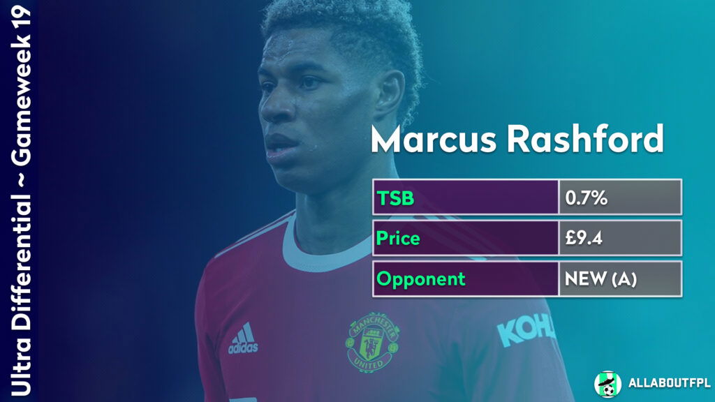 FPL GW19 Differential Picks ~ Marcus Rashford vs Newcastle(A)