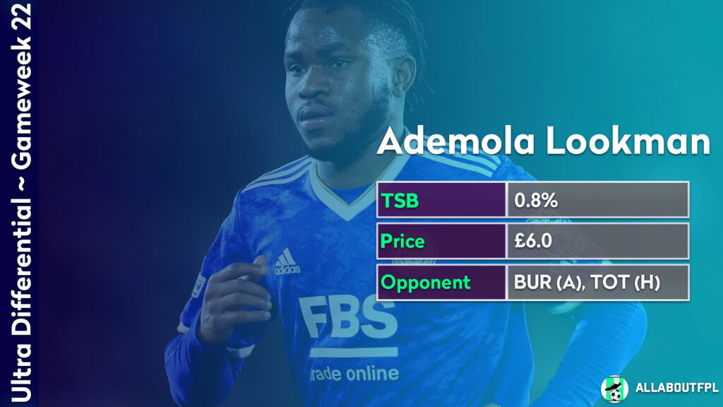 FPL GW22 Differentials ~ Ademola Lookman 