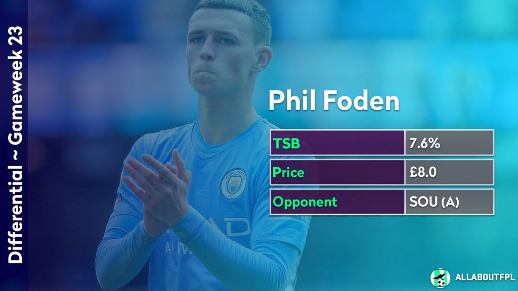 FPL GW23 Differential Picks- Foden