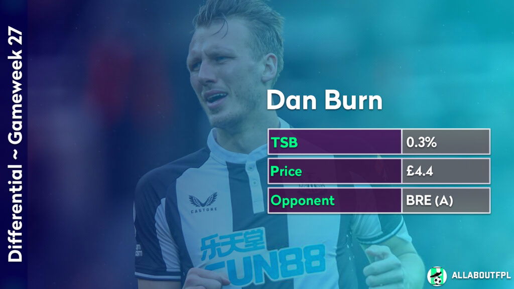 FPL GW27 Differential Picks ~ Dan Burn 