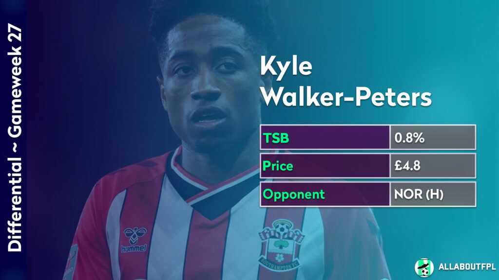 FPL GW27 Differential Picks ~ Kyle Walker peters