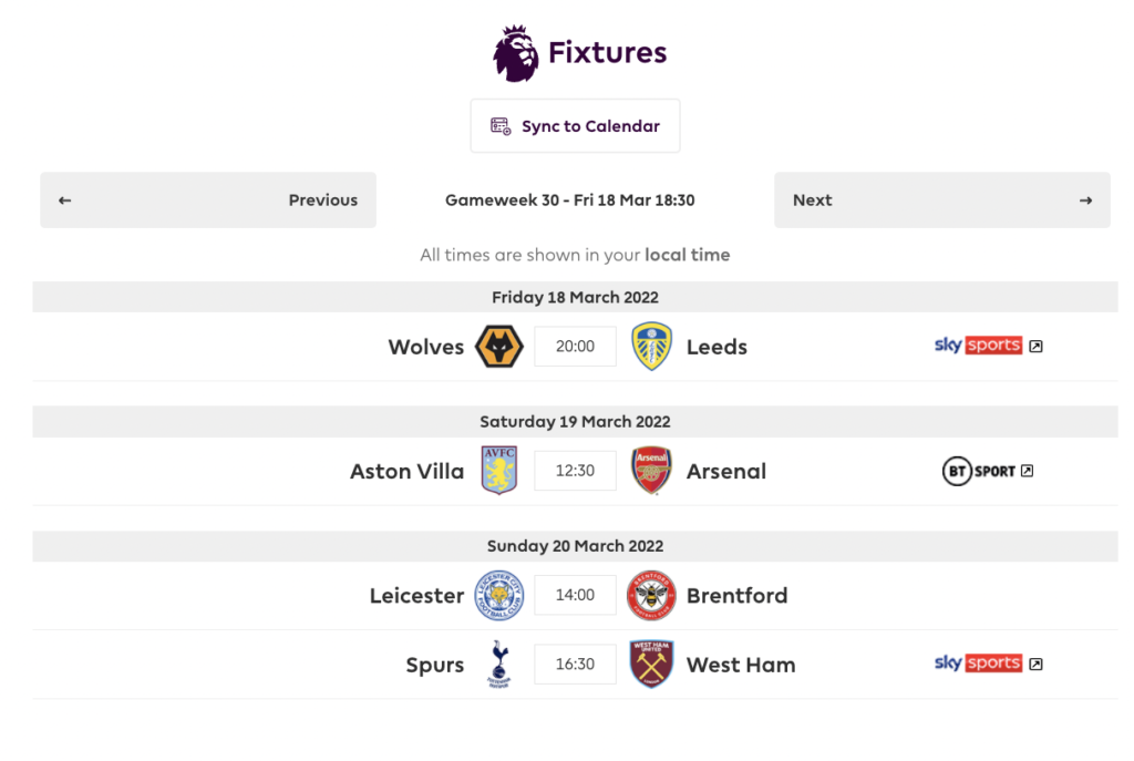 FPL GW30 Fixtures ~ FPL blank gameweek 30 fixtures
