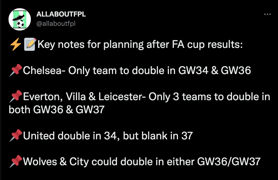 FPL GW34 Planning