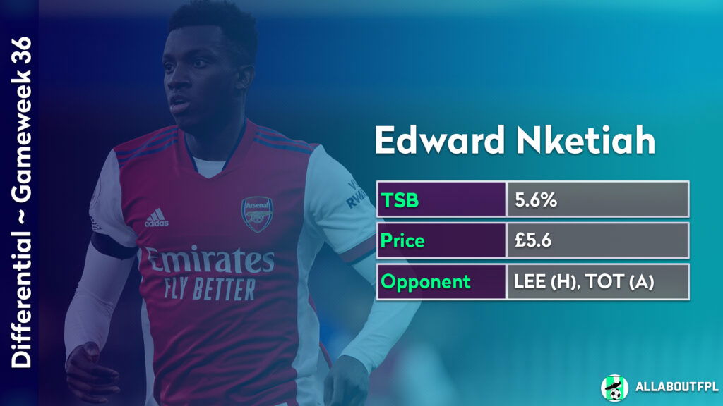 FPL GW36 Differential Picks ~ Nketiah 