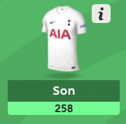 Son ~ 258 points ~ FPL Dream Team