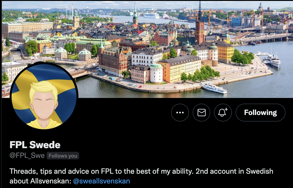 Recommended & Best Twitter Accounts for detailed threads ~ FPL Swede 