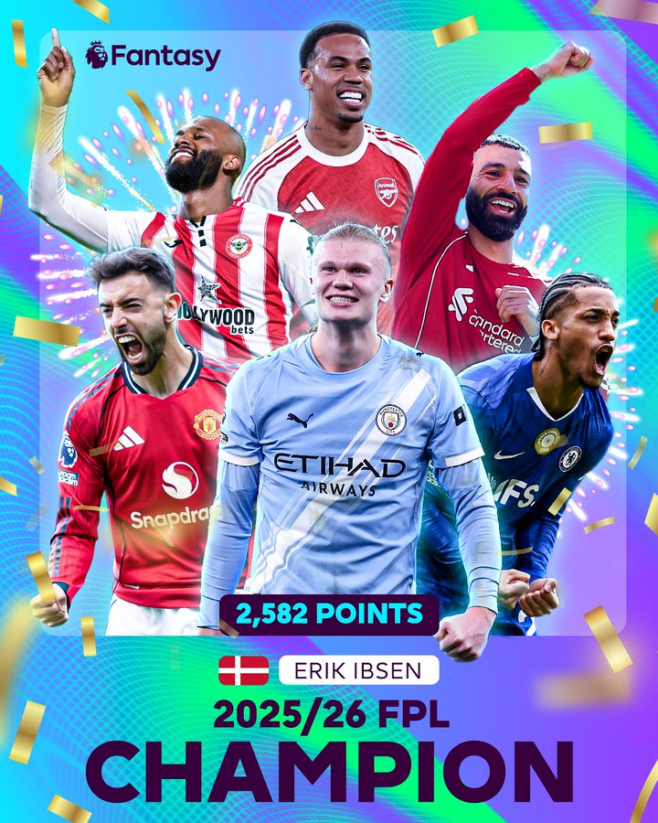 2025/26 FPL Winner - Erik Ibsen