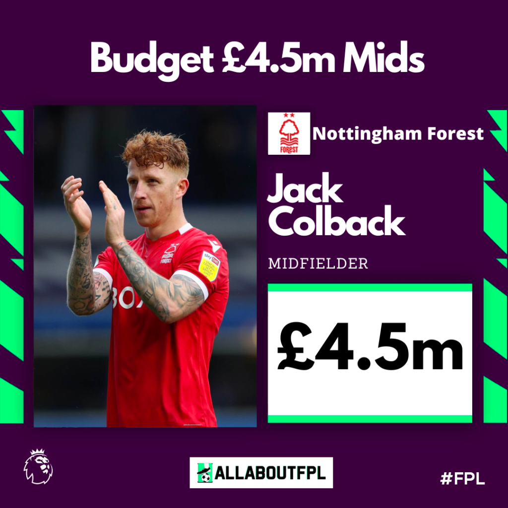 Best £4.5 Million FPL Midfielders for the 2022/23 FPL Season- Colback