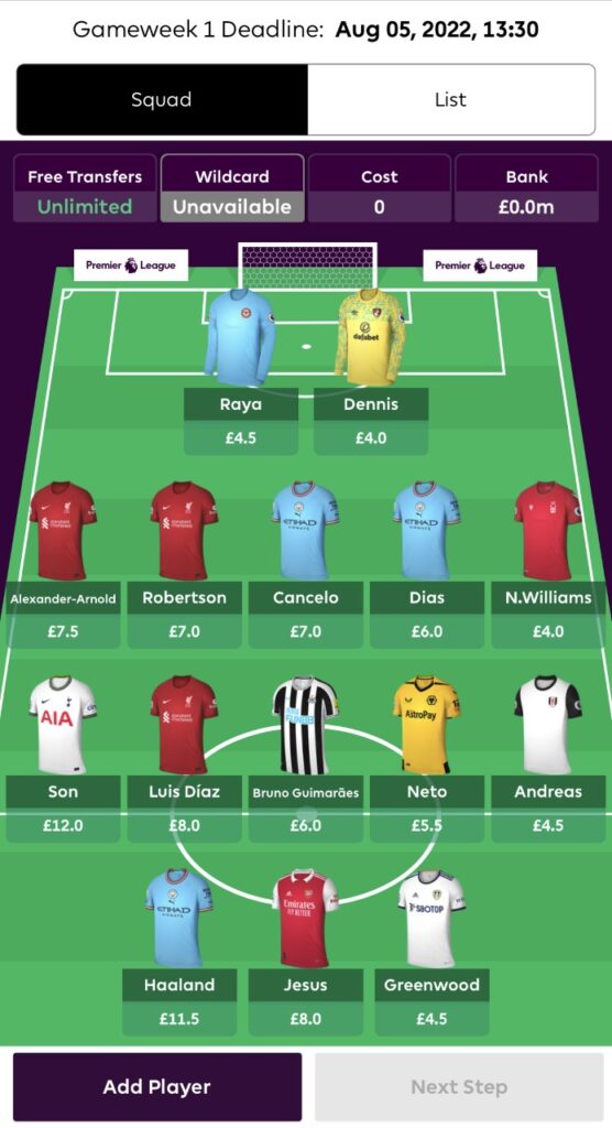 FPL Team Structure #2.5: Two Premiums for 2022/23 FPL Season