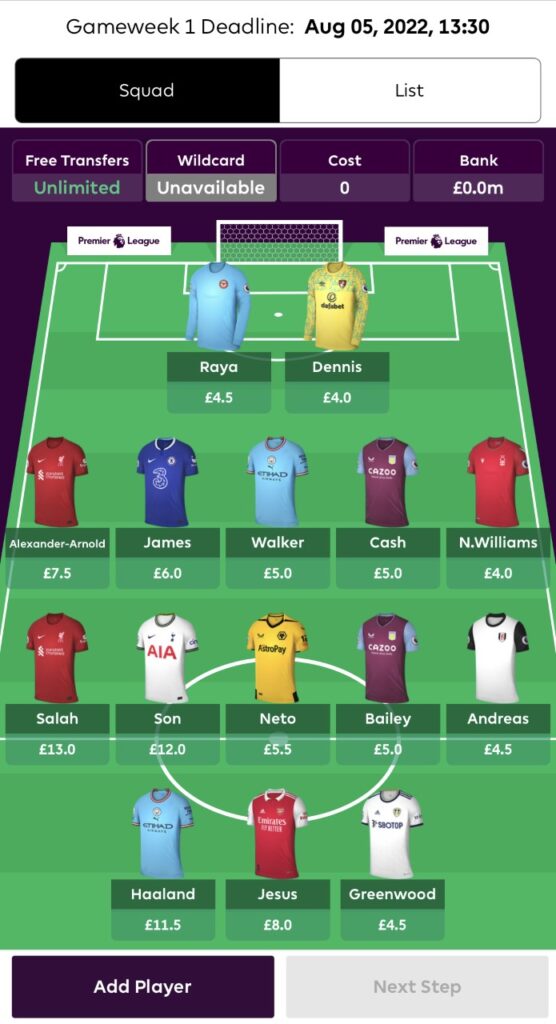 FPL Team Structure #3: Three Premiums for 2022/23 FPL Season 