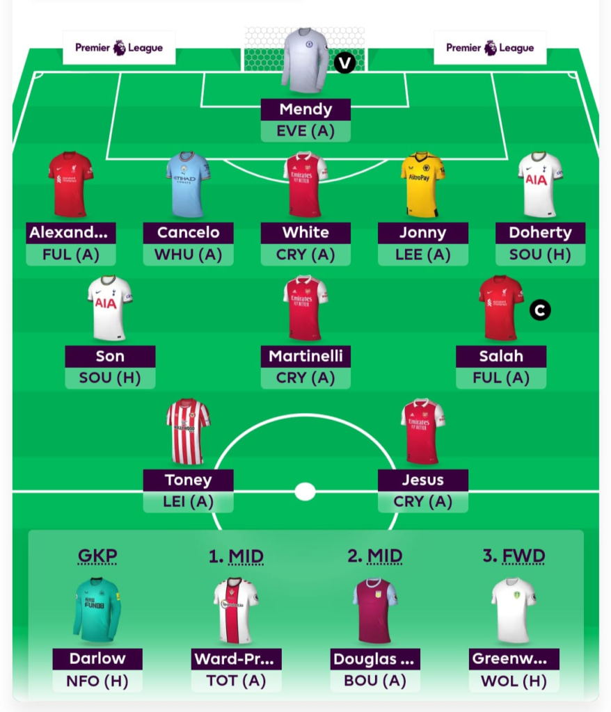 FPL GW1 Draft 5 for the 2022/23 FPL season