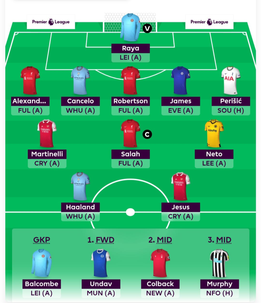 FPL GW1 Draft 1 for the 2022/23 FPL season