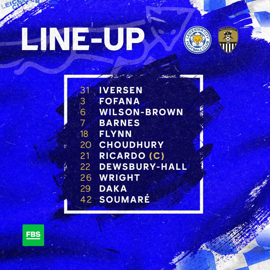 Leicester city vs Notts county ~ 2022/23 pre season friendly lineup