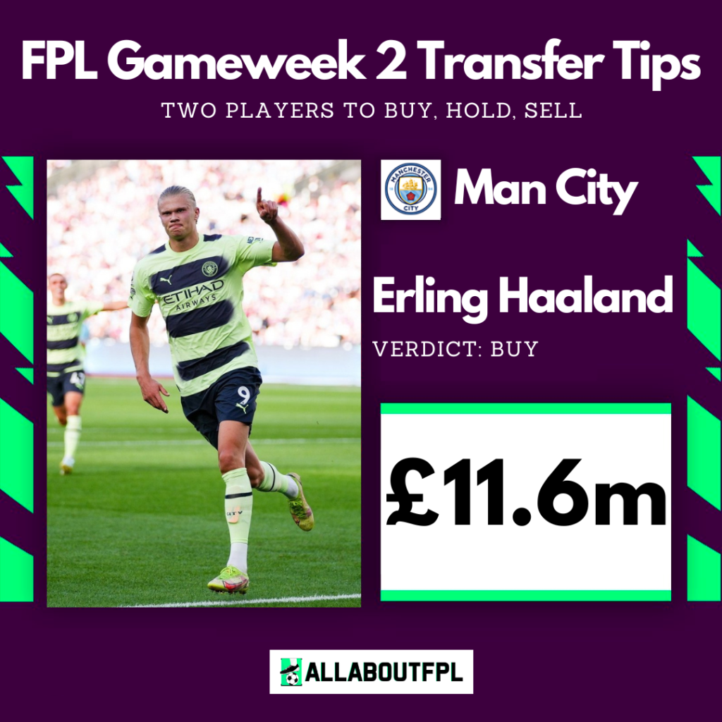 FPL Gameweek 2 Transfer Tips: Buy Erling Haaland