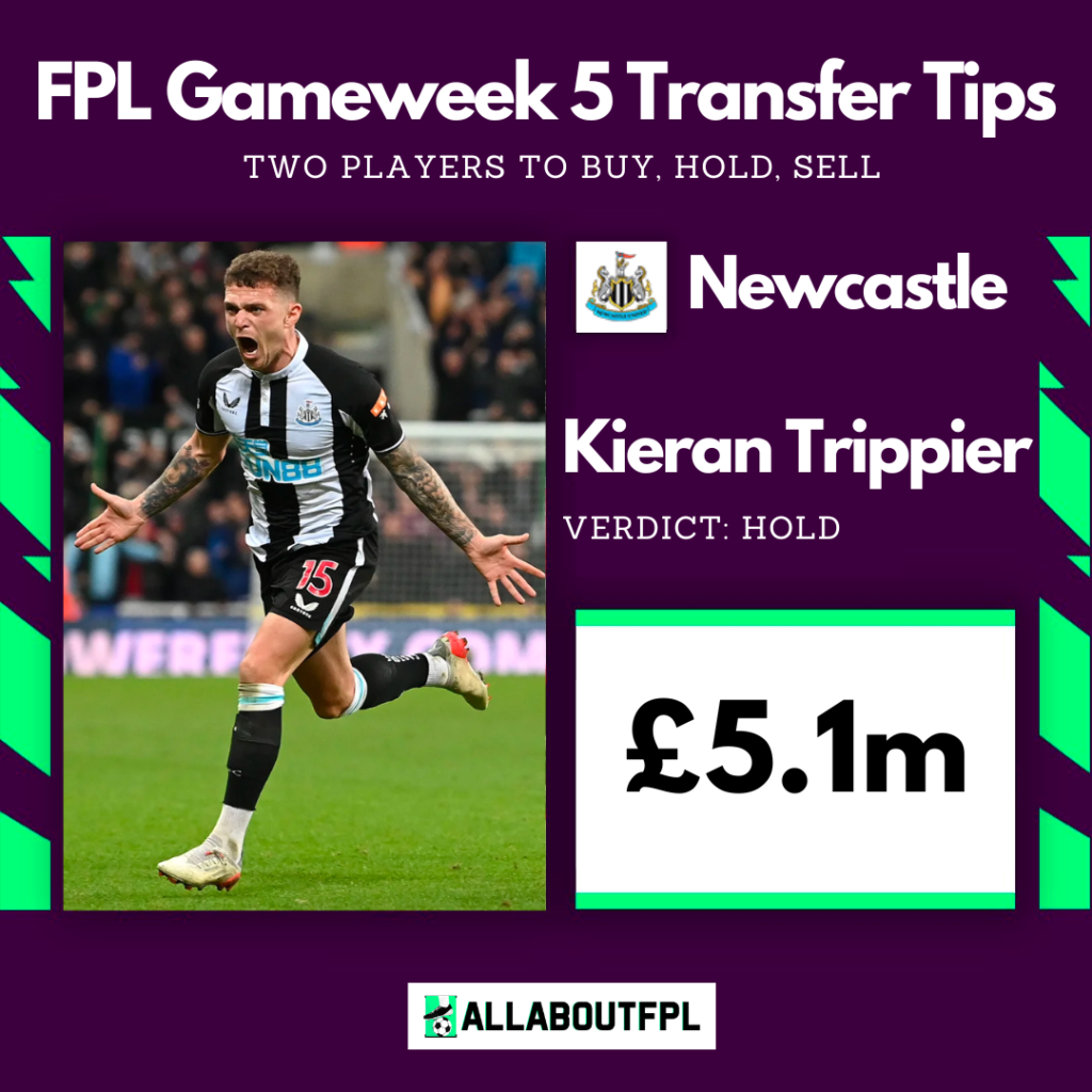 FPL Gameweek 5 Transfer Tips: Two players to HOLD ~ Trippier 