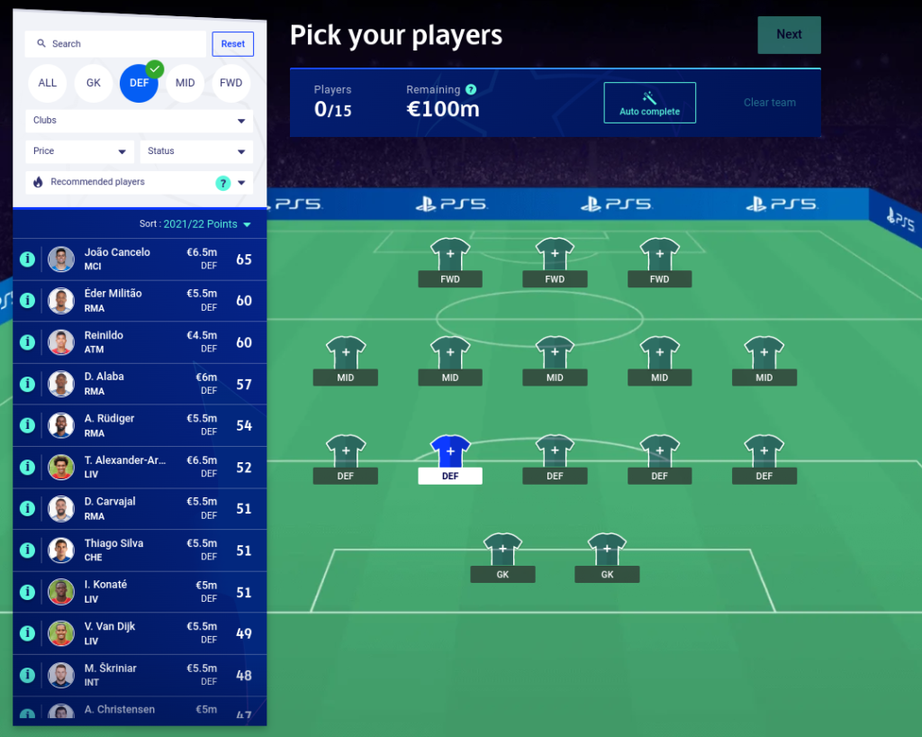 UCL Fantasy Guide 2022/23 season