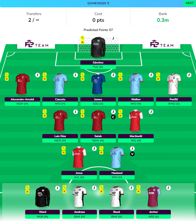 FPL GW5 Wildcard Draft 1