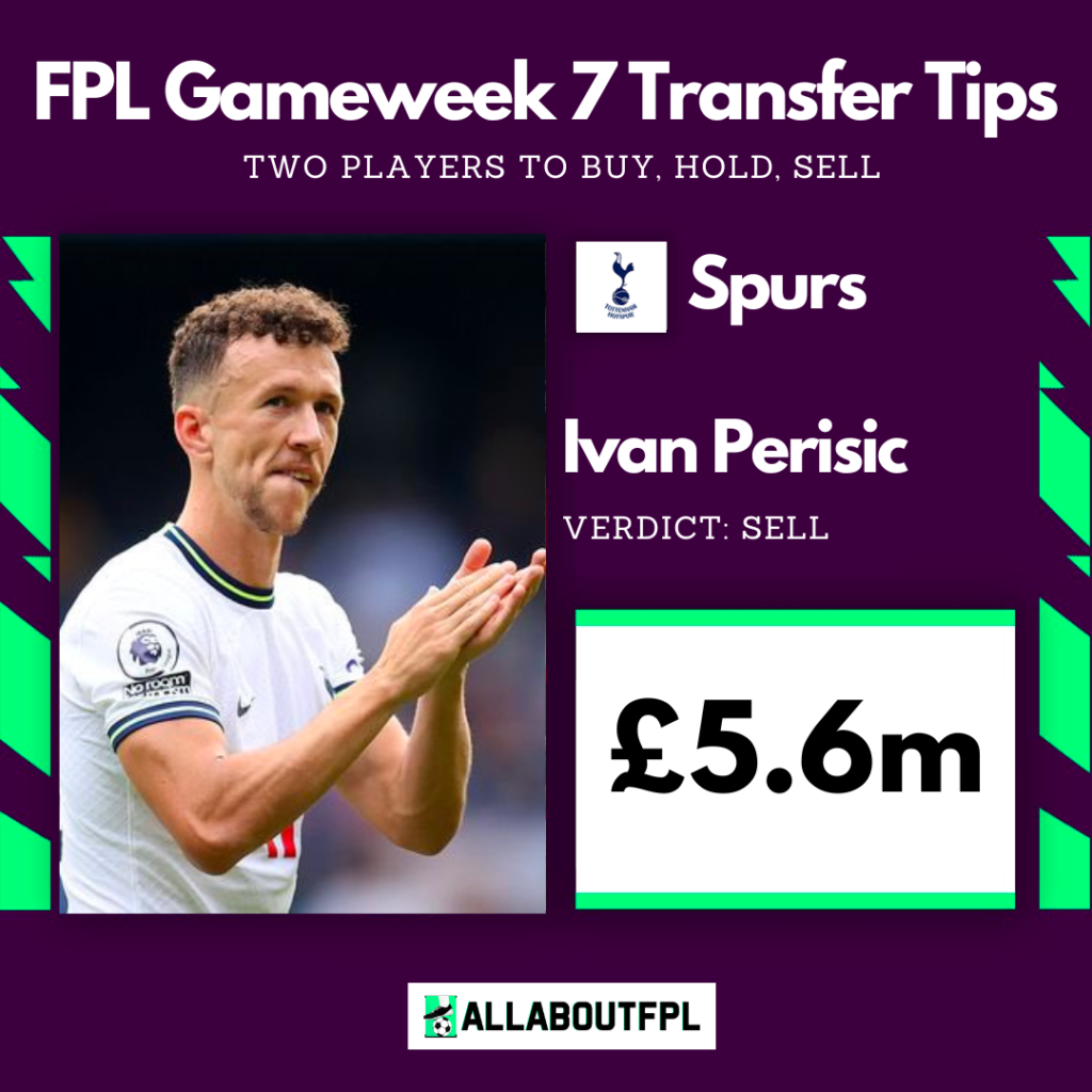 FPL Gameweek 7 Transfer Tips: Two players to SELL ~ Ivan Perisic 