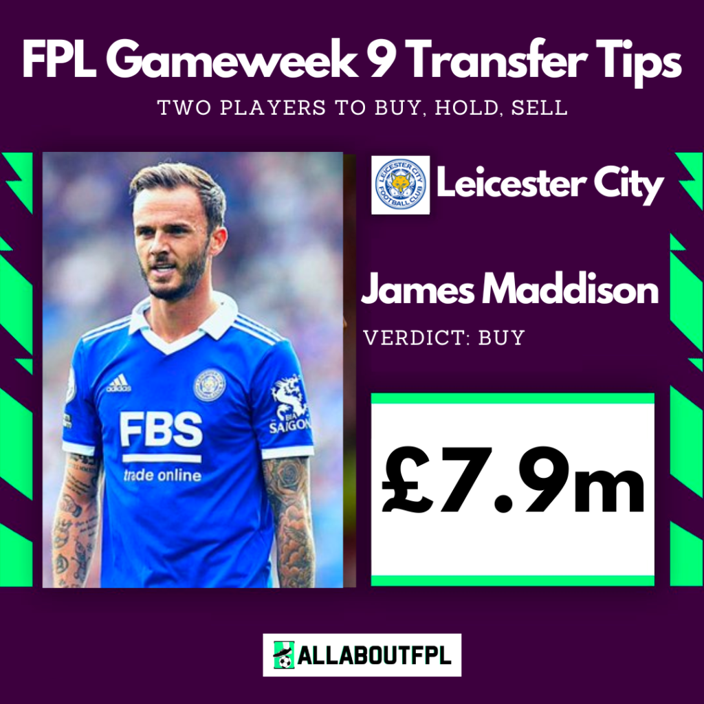 FPL Gameweek 9 Transfer Tips: Two players to BUY ~ James Maddison