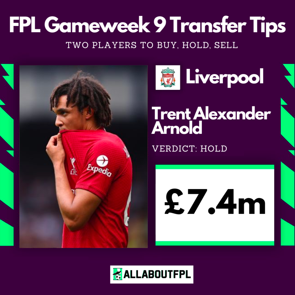 FPL Gameweek 9 Transfer Tips: Two players to HOLD ~  Trent Alexander-Arnold