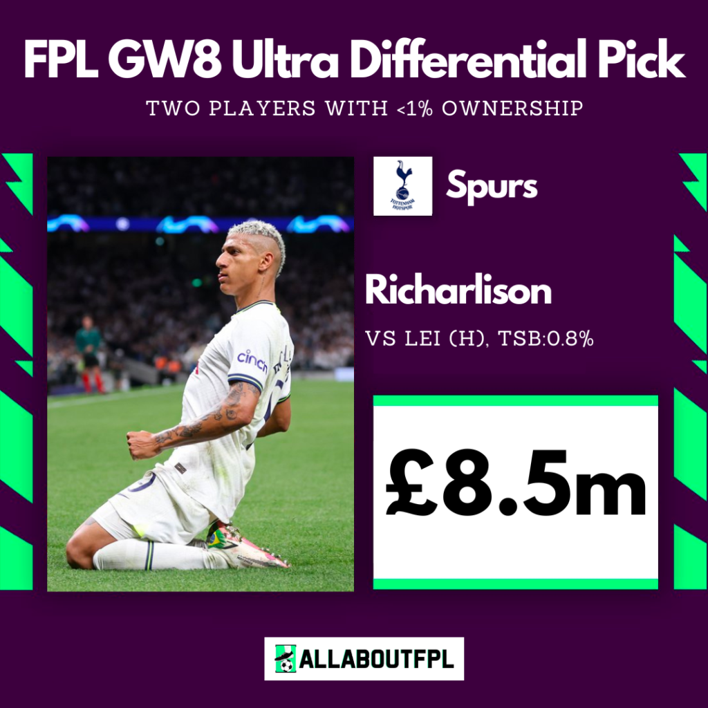 FPL GW8 Ultra Differential Picks ~ Richarlison