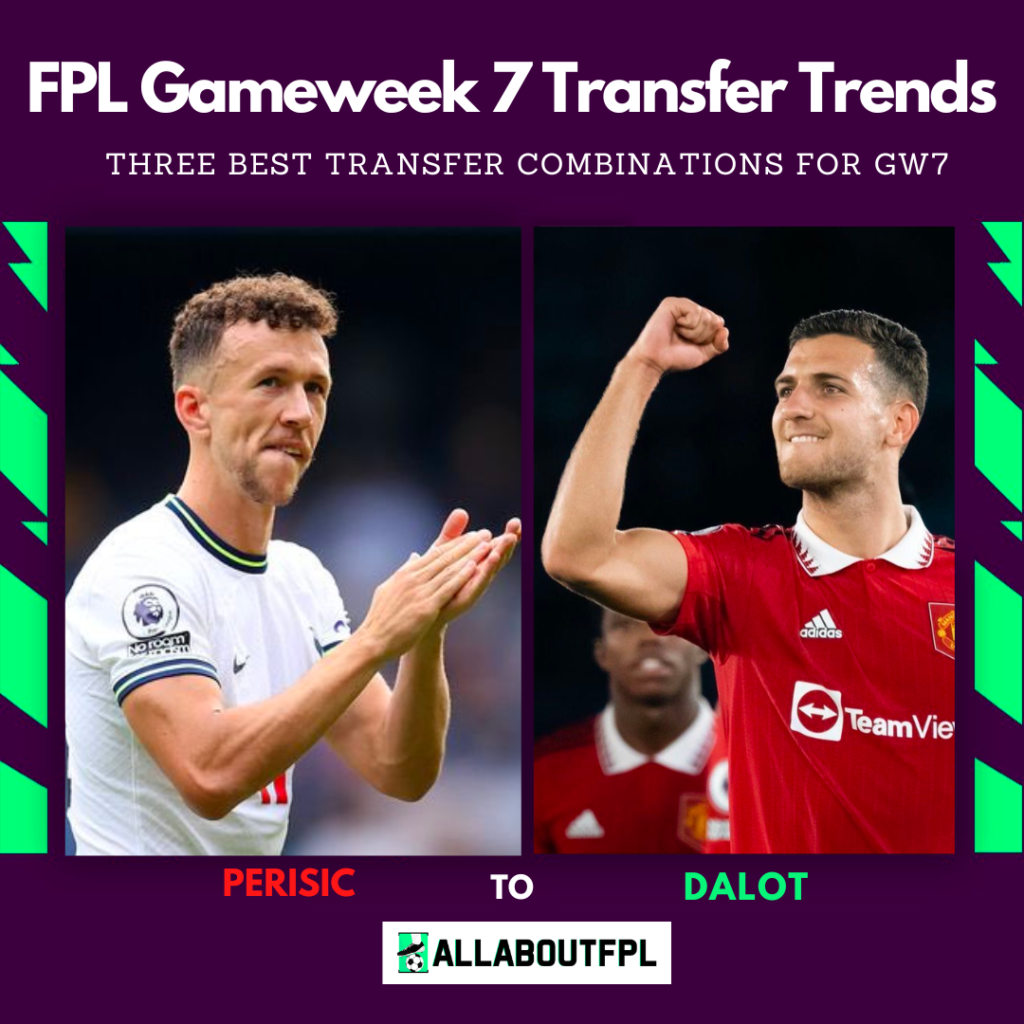 FPL GW7 Best Transfer Combinations- Perisic to Dalot