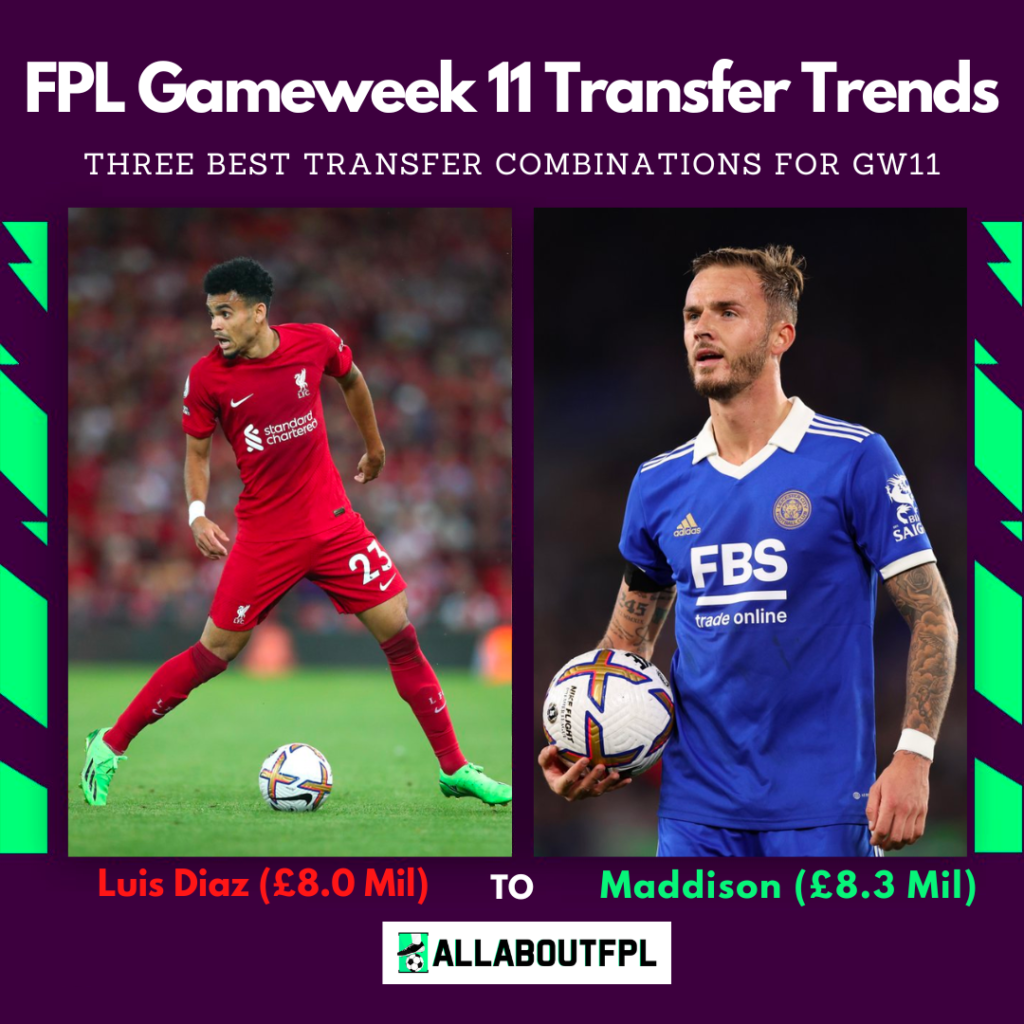 FPL GW11 Tips - Best Transfer Combinations- Diaz to Maddison