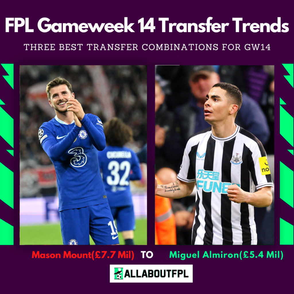 FPL GW14 Tips - Best Transfer Combinations Mount to Almiron