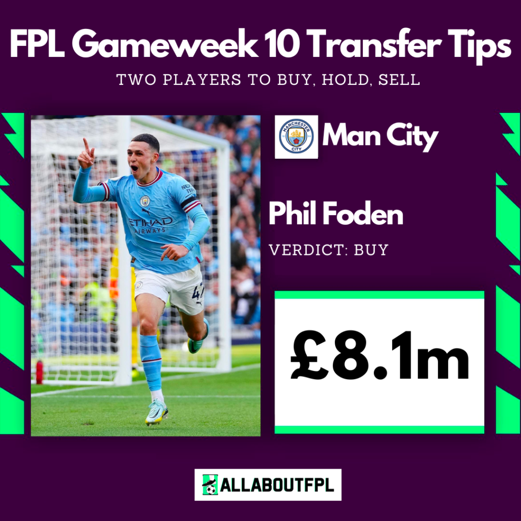 FPL Gameweek 10 Transfer Tips: Two players to BUY ~ Phil Foden