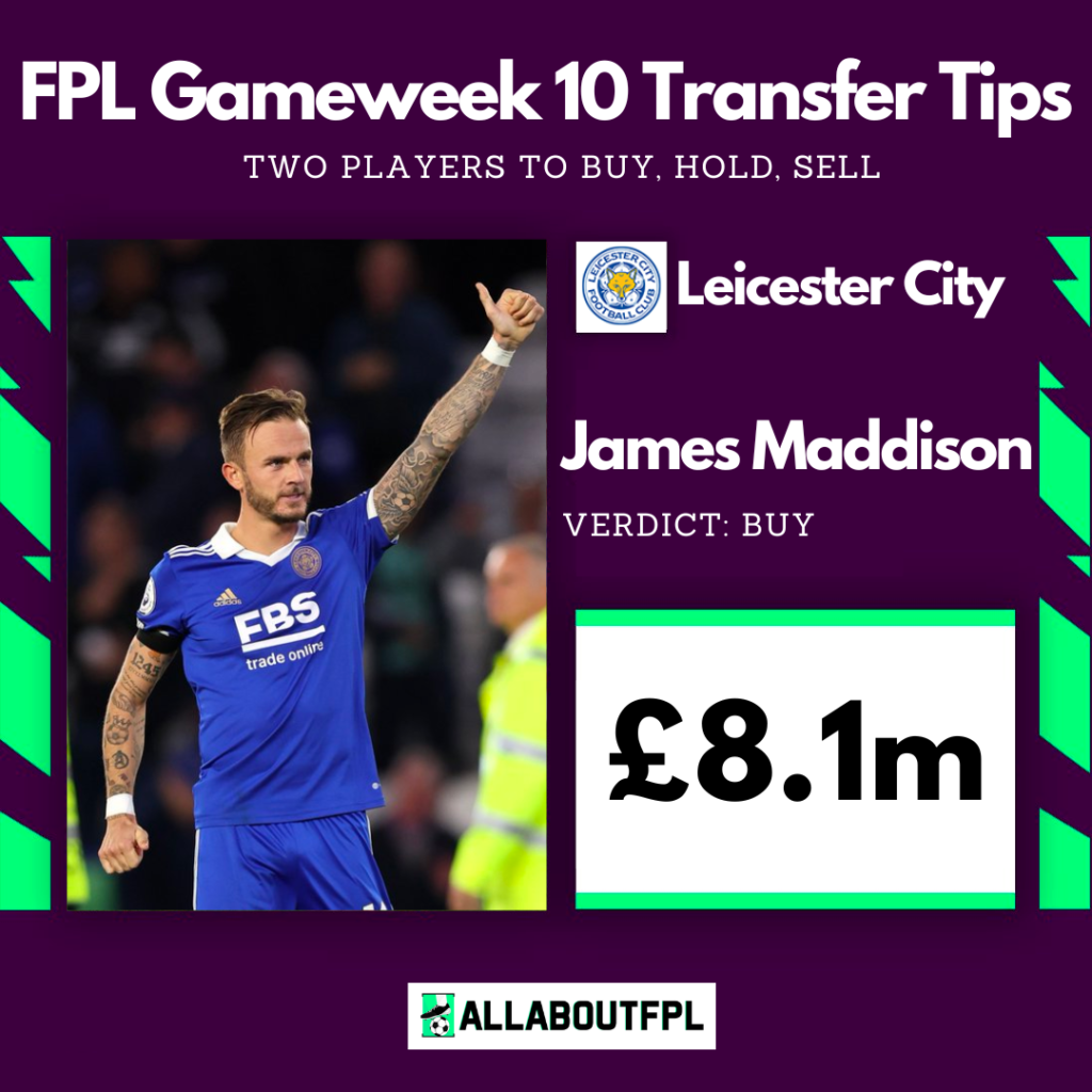 FPL Gameweek 10 Transfer Tips: Two players to BUY ~ James Maddison