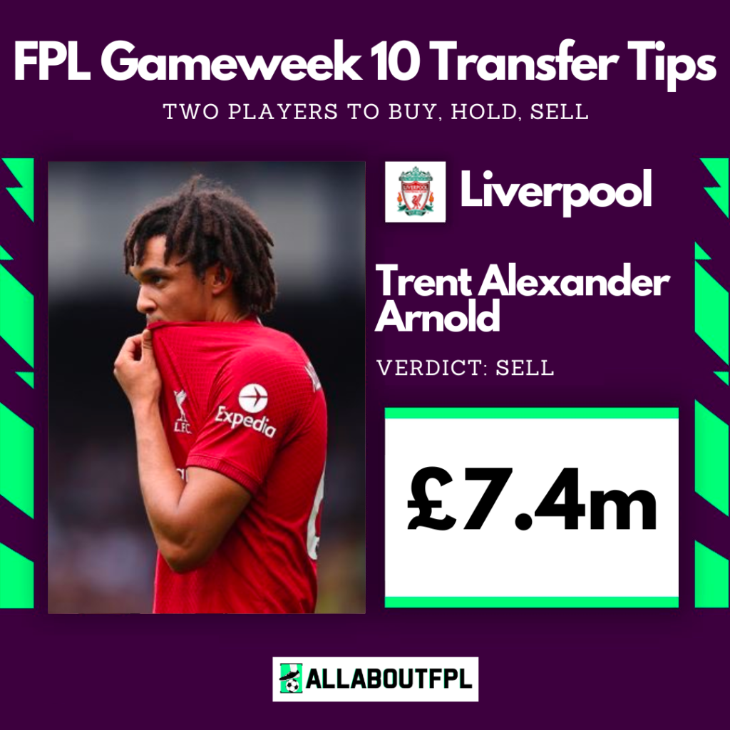 FPL Gameweek 10 Transfer Tips: Two players to SELL ~ Trent-Alexander Arnold
