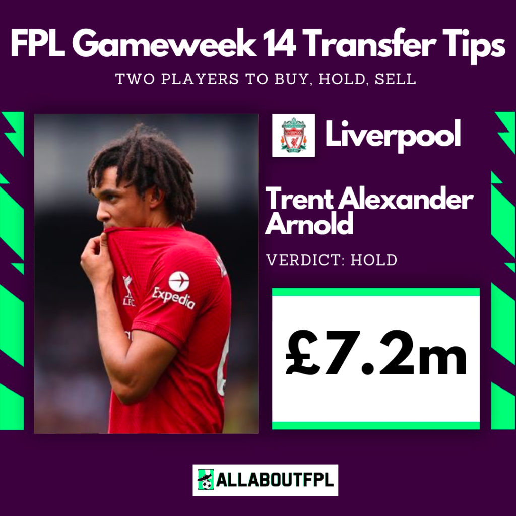 FPL Gameweek 14 Transfer Tips: Two players to HOLD ~ Trent Alexander Arnold