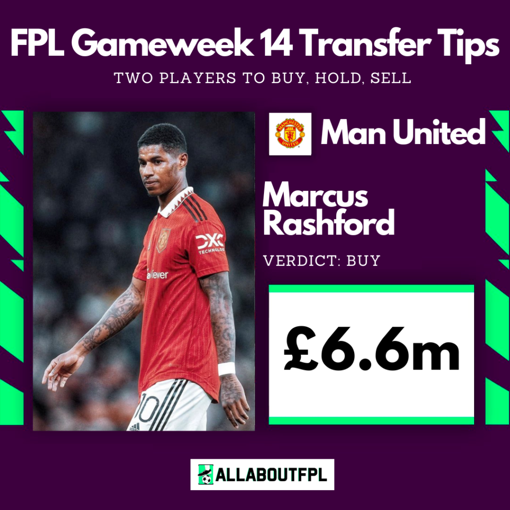  FPL Gameweek 14 Transfer Tips: Two players to BUY ~ Rashford 
